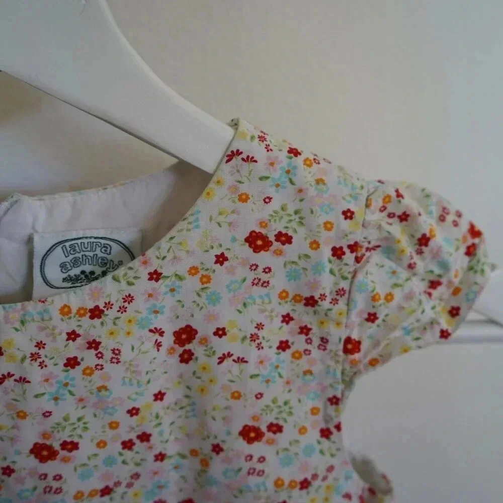Girls LAURA ASHLEY short sleeve floral dress‎ Size 6X - Picture 4 of 8
